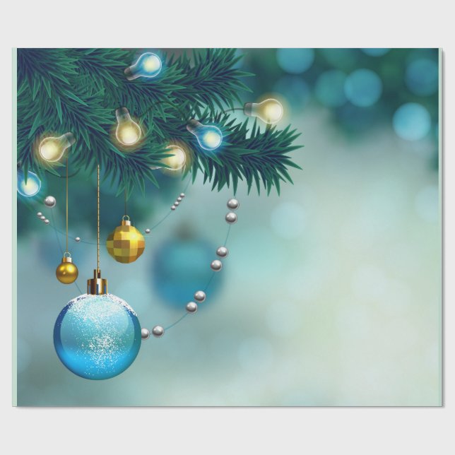 Presente Papel de enrolamento das bolas de Natal (Aberto)