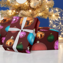 Presente Papel de enrolamento das bolhas de Natal