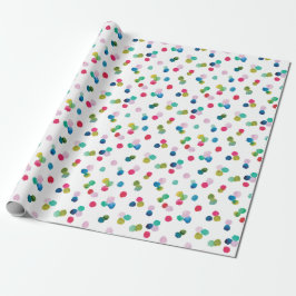 Presente Papel de enrolamento das Bolinhas de aquarelas