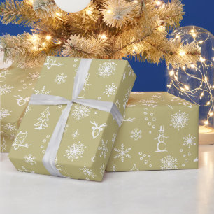 Presente Papel de enrolamento das coisas do inverno - Doura