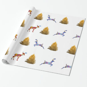 Presente Papel de enrolamento das festas de inverno