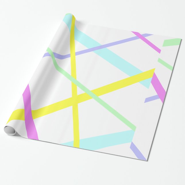 Presente Papel de enrolamento das linhas abstrato (Desenrolado)