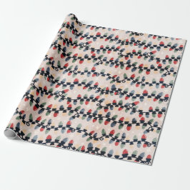 Presente Papel de enrolamento das luzes de feriado