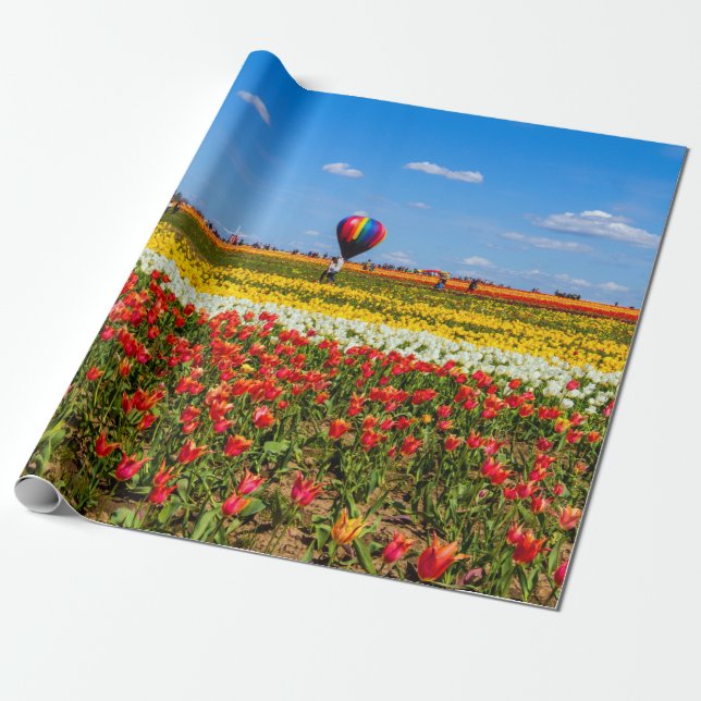 Presente Papel de enrolamento das tulipas de primavera (Desenrolado)