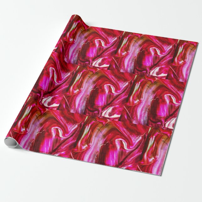 Presente Papel de enrolamento de Abstrato vermelho (Desenrolado)