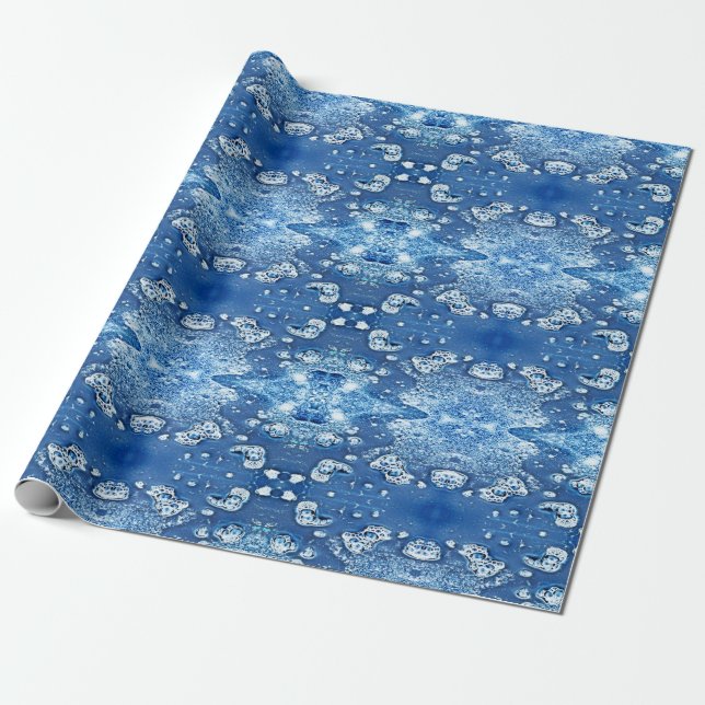 Presente Papel de enrolamento de água com Abstrato de bolha (Desenrolado)