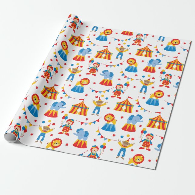 Presente Papel de enrolamento de animais em circo cônico (Desenrolado)