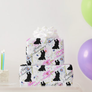 Presente Papel de enrolamento de aniversário