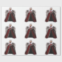 Presente Papel de enrolamento de anjo natalino