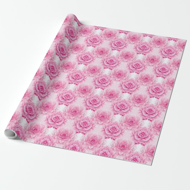 Presente Papel de enrolamento de arte AI, rosado por roscas (Desenrolado)