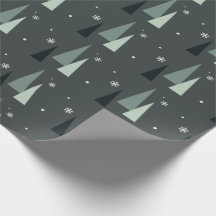 Papel de enrolamento de árvores de Natal moderno