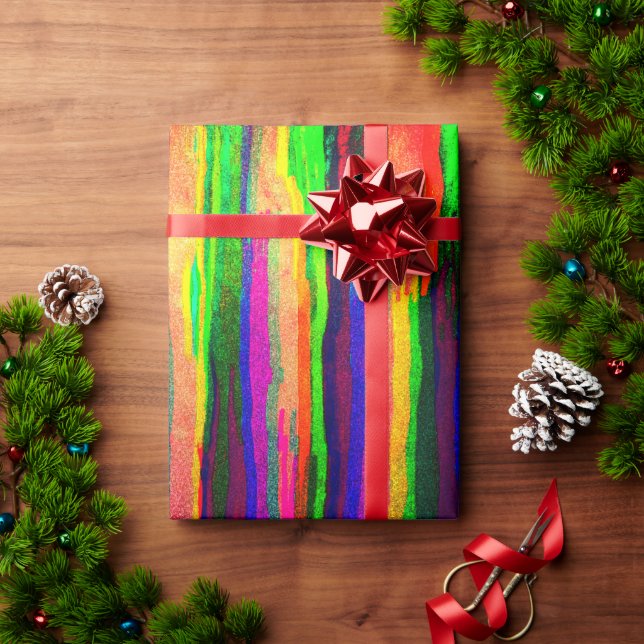 Presente Papel de enrolamento de banda de neon (Presente de Natal)