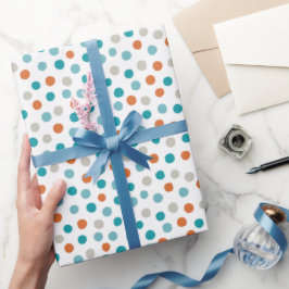 Presente Papel de enrolamento de Bolinhas azul-lacrimogênea