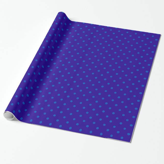 Presente Papel de enrolamento de Bolinhas chic: dois Blues (Desenrolado)