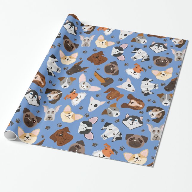 Presente Papel de enrolamento de cães (Desenrolado)