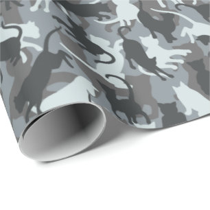 Presente Papel de enrolamento de camuflagem urbana de gatos