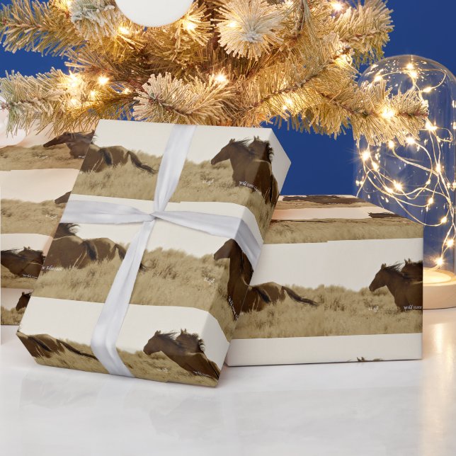 Presente Papel de enrolamento de cavalos selvagens (Feriados)