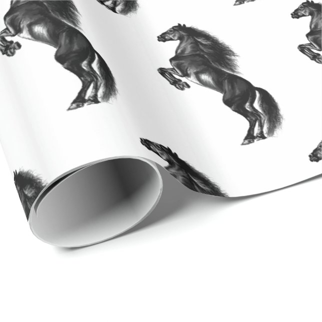Presente Papel de enrolamento de cavalos selvagens de raça  (Ponta do rolo)