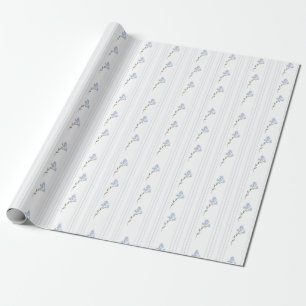 Presente Papel de enrolamento de Chá de fraldas Floral Azul