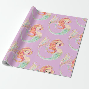 Presente Papel de enrolamento de CHÁS DE FRALDAS de MERMAID