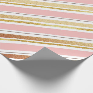 Presente Papel de enrolamento de Cinzas Douradas rosa