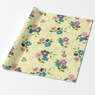 Presente Papel de enrolamento de clusters de flores de boho