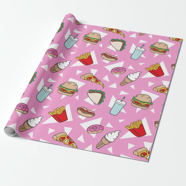 Presente Papel de enrolamento de Comida de lixo (Desenrolado)