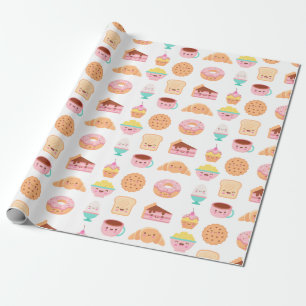 Presente Papel de enrolamento de Comidas Kawaii