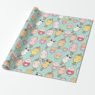 Presente Papel de enrolamento de Comidas Kawaii