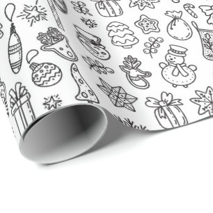 Presente Papel de enrolamento de cores para crianças