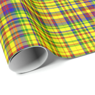 Presente Papel de enrolamento de cores primárias-XADREZ 09-