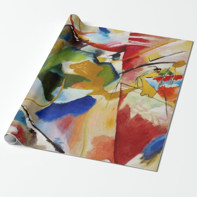 Presente Papel de enrolamento de design de pintura de arte (Desenrolado)