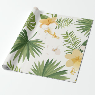 Presente Papel de enrolamento de design tropical