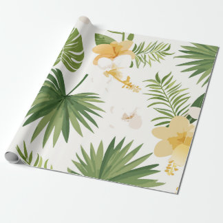 Presente Papel de enrolamento de design tropical