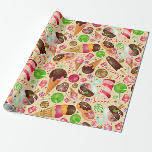 Presente Papel de enrolamento de doces ameaças