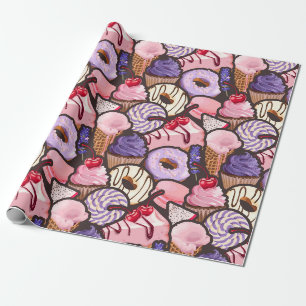 Presente Papel de enrolamento de doces ameaças