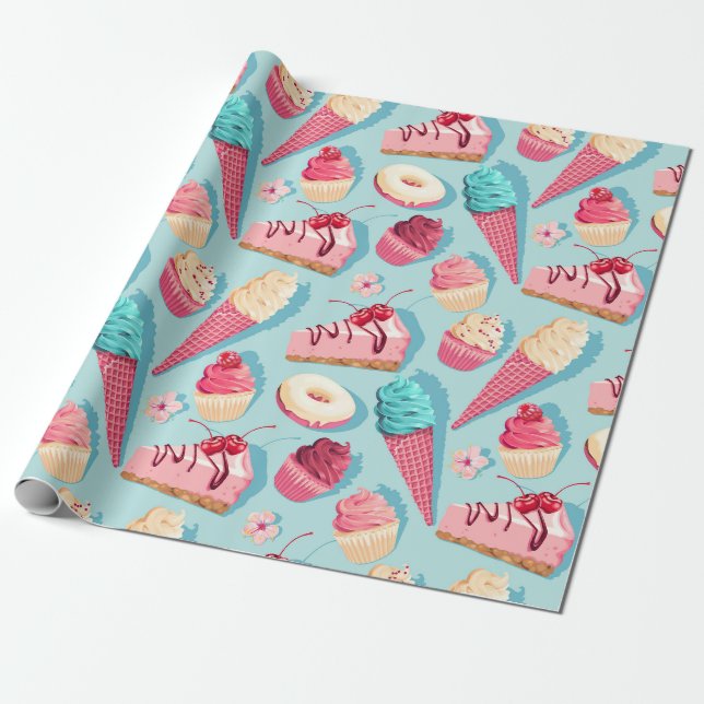 Presente Papel de enrolamento de doces ameaças (Desenrolado)