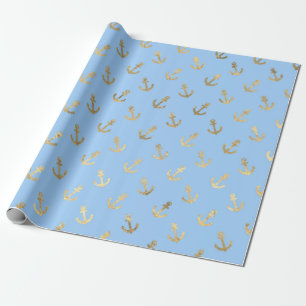 Presente Papel de enrolamento de efeito de Shimmer Dourado