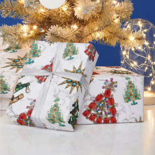 Presente Papel de enrolamento de enfeites de natal
