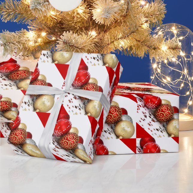 Presente Papel de enrolamento de esferas de natal (Feriados)
