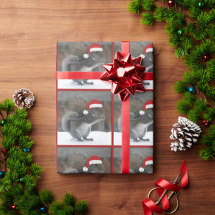 Presente Papel de enrolamento de esquilo de Natal