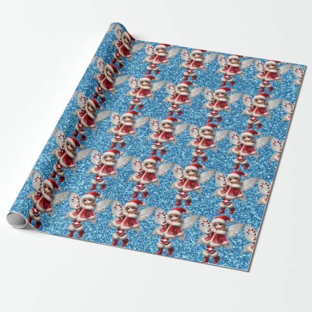 Presente Papel de enrolamento de fadas de Natal (Desenrolado)