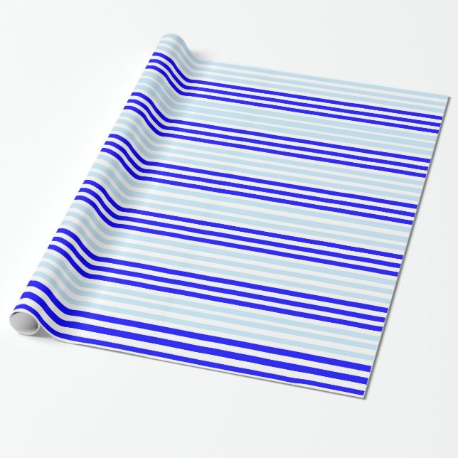 Presente Papel de enrolamento de faixa azul (Desenrolado)