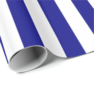 Presente Papel de enrolamento de faixa branca azul