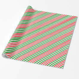 Presente Papel de enrolamento de faixa verde vermelha