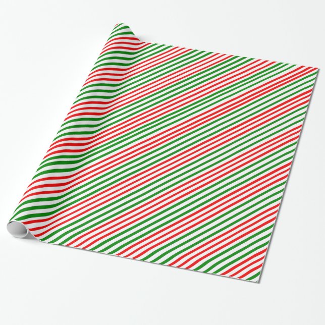 Presente Papel de enrolamento de faixa verde vermelha (Desenrolado)