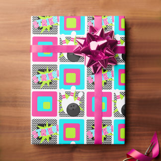 Presente Papel de enrolamento de fêmur com Boliche neon