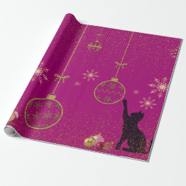 Presente Papel de enrolamento de feriados - Gatito Cat