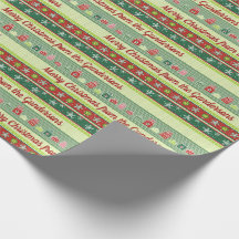 Papel de enrolamento de fitas de Natal personaliza
