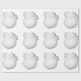 Presente Papel de enrolamento de flocos de neve brancos